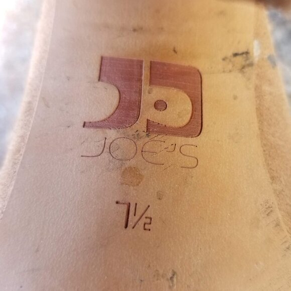 Joe's Jeans Taupe Petra Stone Tan Suede Peep Toe B - Picture 13 of 15